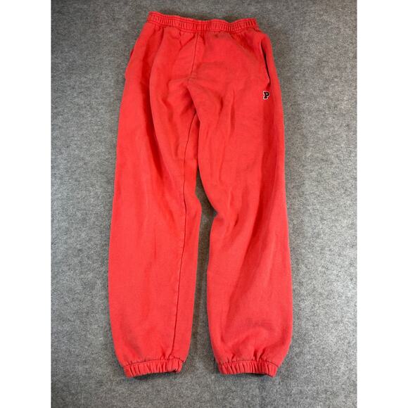 VINTAGE Sweatpants Pink Small Red Fleece Relaxed Joggers Athleisure Sportswear - Picture 1 of 5